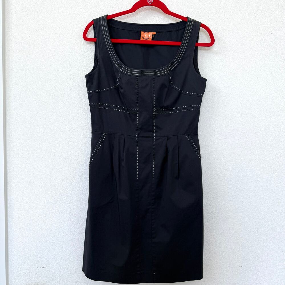 Tory‎ Burch Sleeveless Dress Navy Cotton Spandex Contrast Stitching Size 4